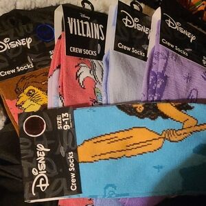 Disney Moana, Elsa, Fiona,Ursala and Lion King Crew Socks Set